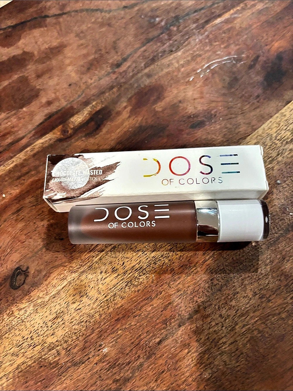 NIB Dose of Colors Chocolate Wasted Liquid Matte Lipstick Brown Lipstick